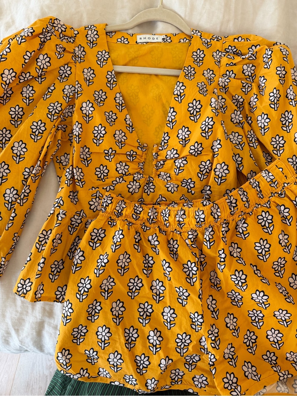 Rhode Yellow Floral Alma Top & Short Set